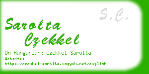 sarolta czekkel business card